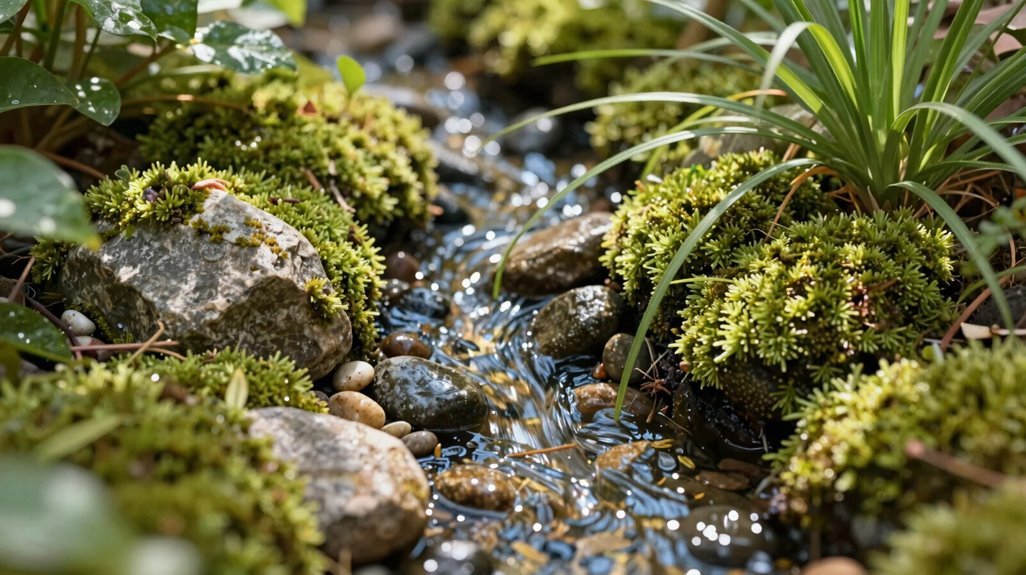 small garden stream in 3 foot gap