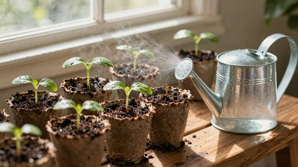 soak roots then taper watering
