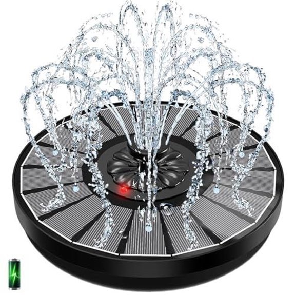 solar fountain pump with battery indicator
