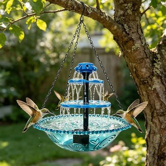 5 Best Solar Fountains for Hummingbirds in 2026 2 solar powered 3 tier fountain bird bath