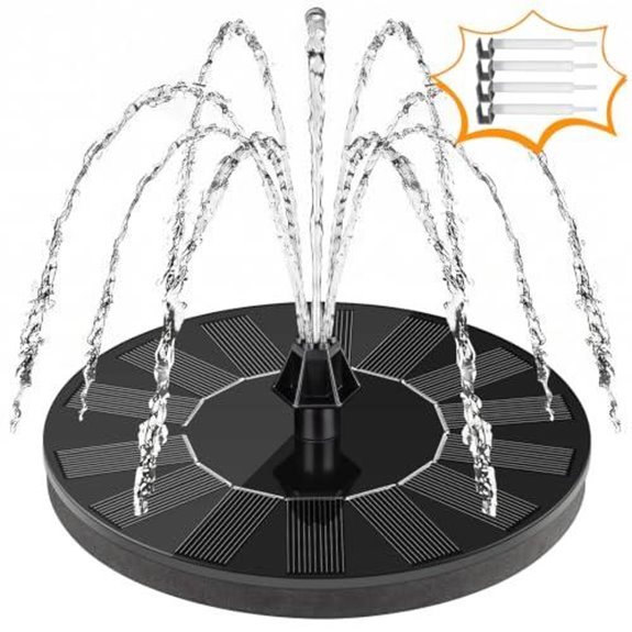 solar powered bird bath fountain pump