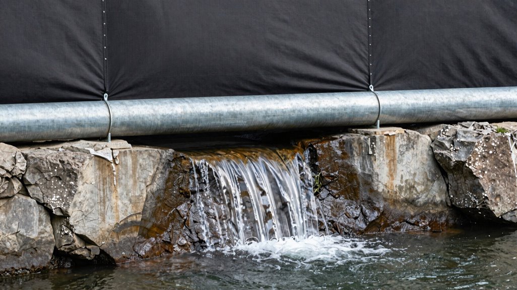 steel pipe spillway with fabric reinforcement