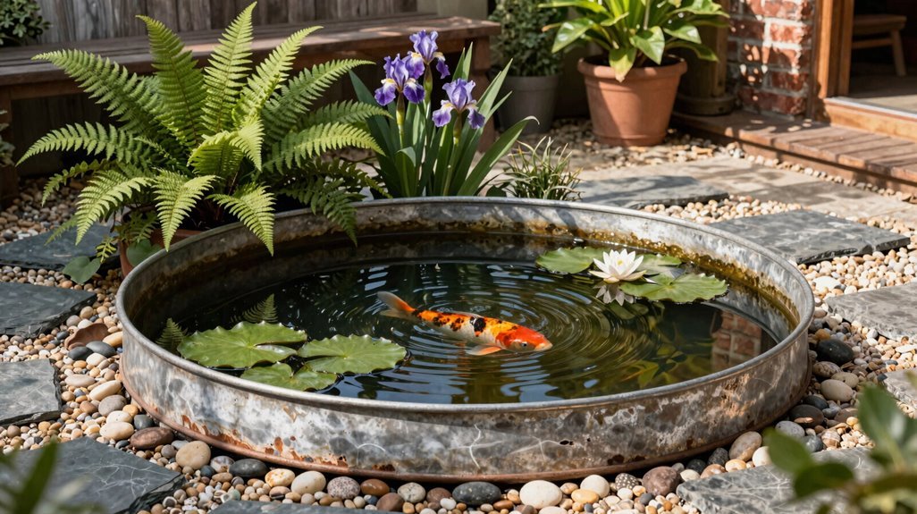 stock tanks anchor sturdy patio ponds