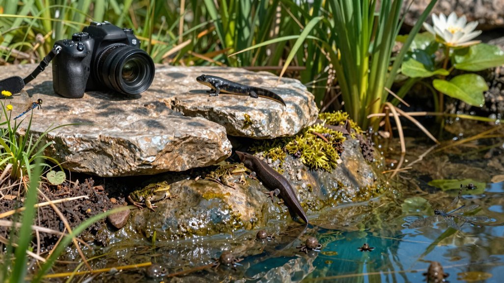 stones with crevice refuges emerge