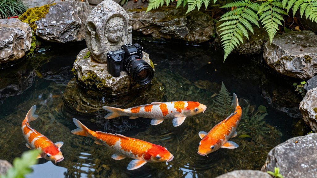 5 Koi Carp Pond Ideas for Your Backyard 3 strategic statue concealment for equipment