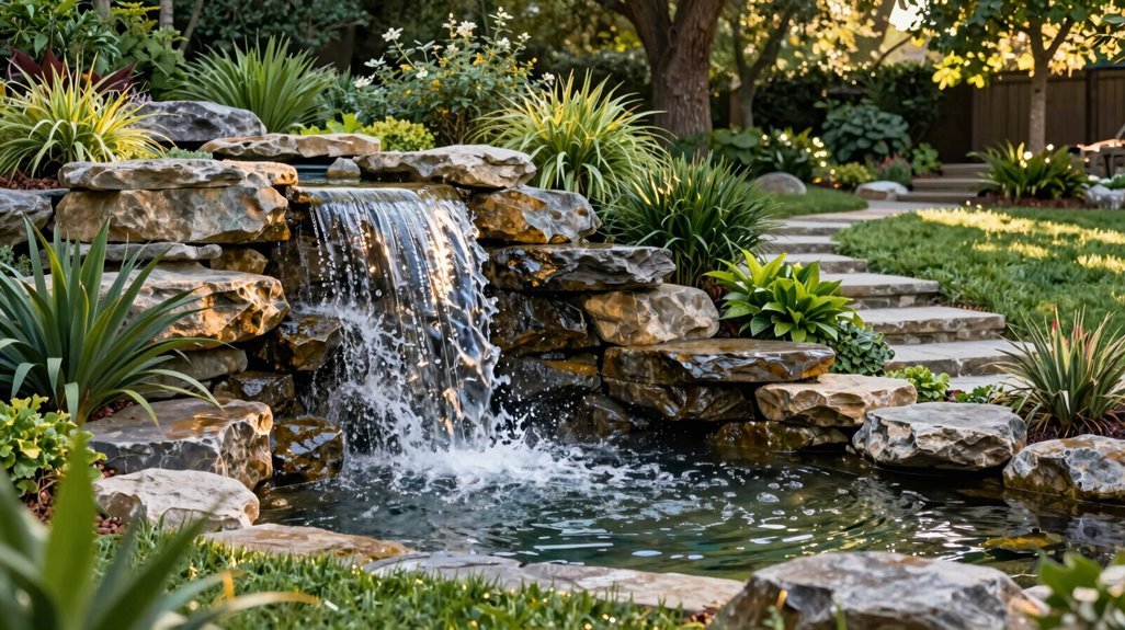 stream and waterfall landscape immersion