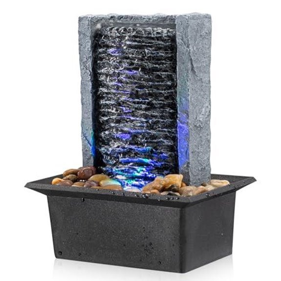 tabletop led rock fountain
