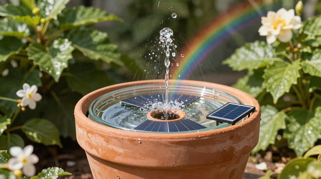 10 DIY Solar Fountain Ideas for Your Garden 2 terracotta pot solar bubbler assembly