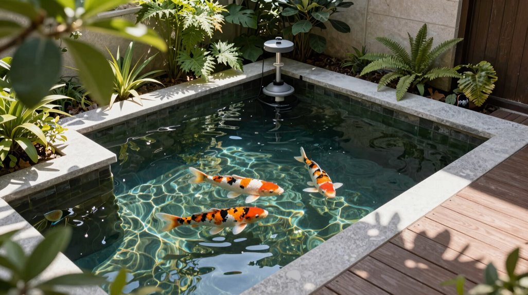 three foot pond depth protects koi