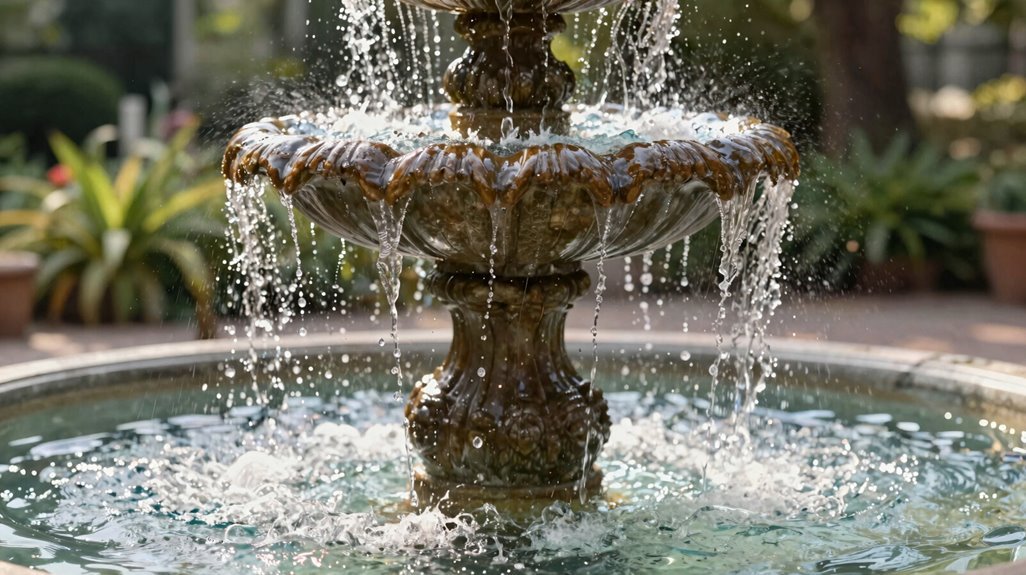 three tier cascade fountain aesthetics