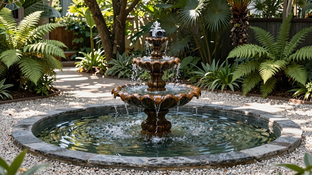 5 Yard Fountain Ideas for a Tranquil Backyard 2 three tier cascading stone fountain