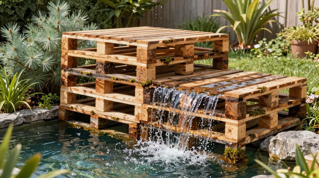 tiered vertical pallet waterfall system