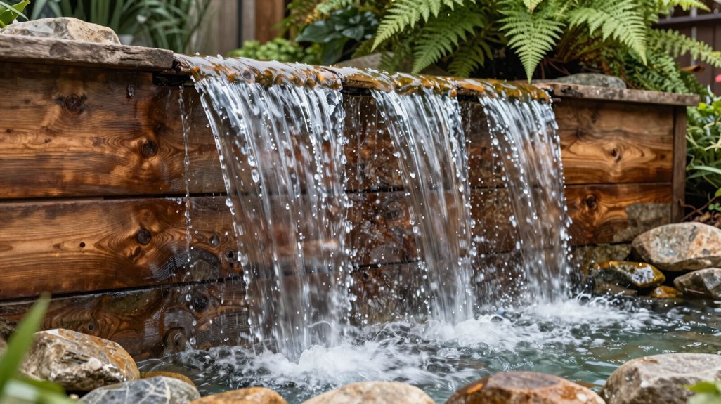 Retaining Wall Waterfall Ideas: 7 Designs for Your Backyard 4 timber wall waterfalls with footing
