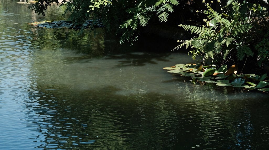 tinted pond water uv protection