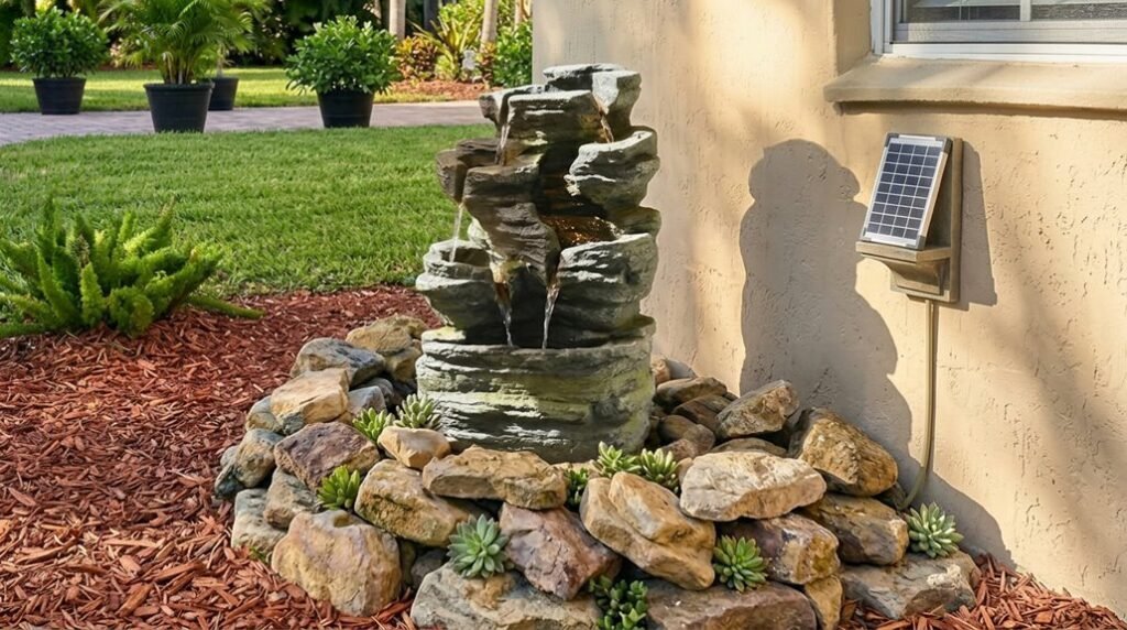 top solar garden water features