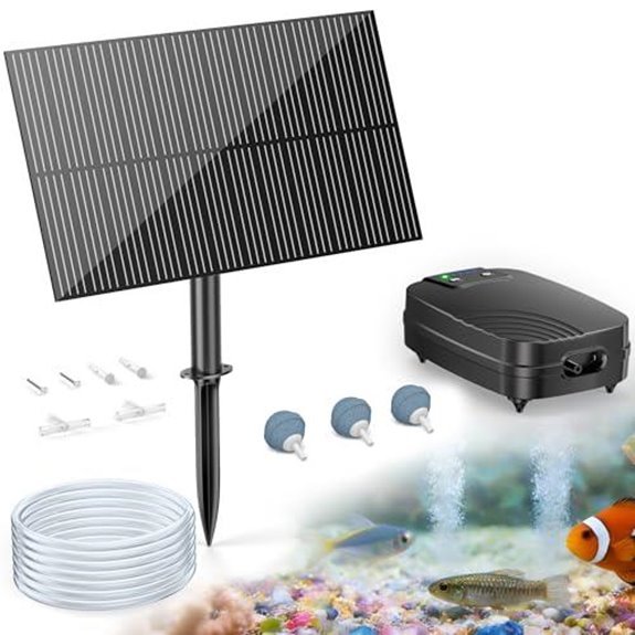 two watt solar pond aerator battery backup