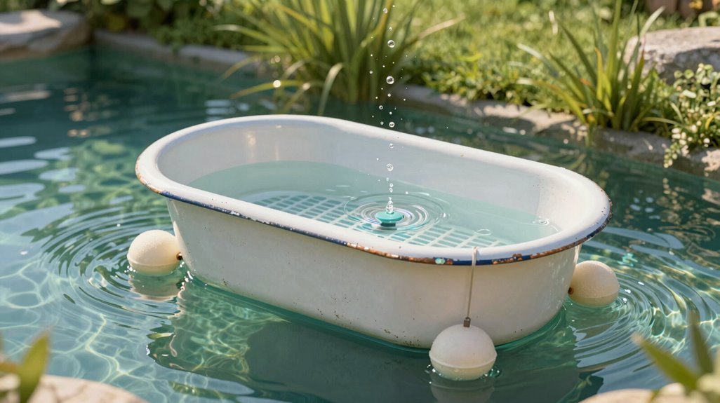 washer tub aerator with sump