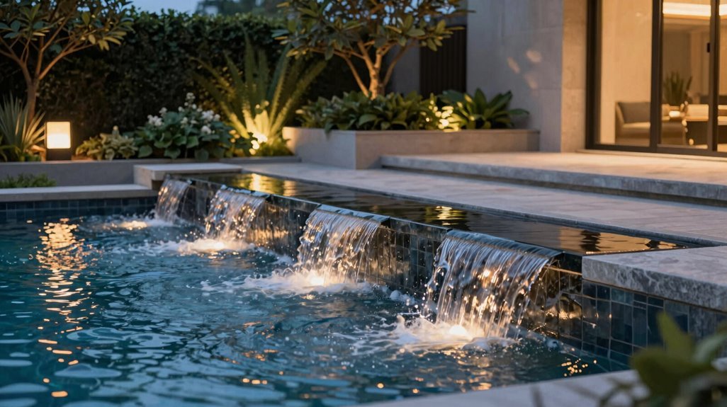 water feature lights extend evenings