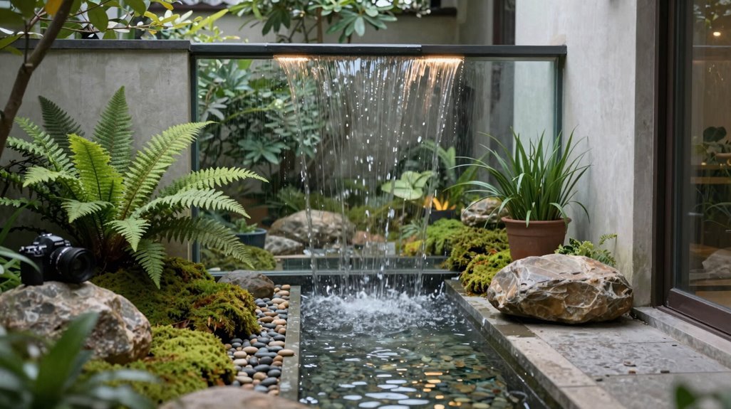 waterwall compact courtyard serenity solution